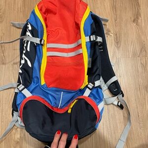 Vibrant Red and Blue Women's Backpack